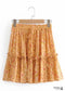 Boho Skirts in Mini Skirt, Orange Nelia For Women